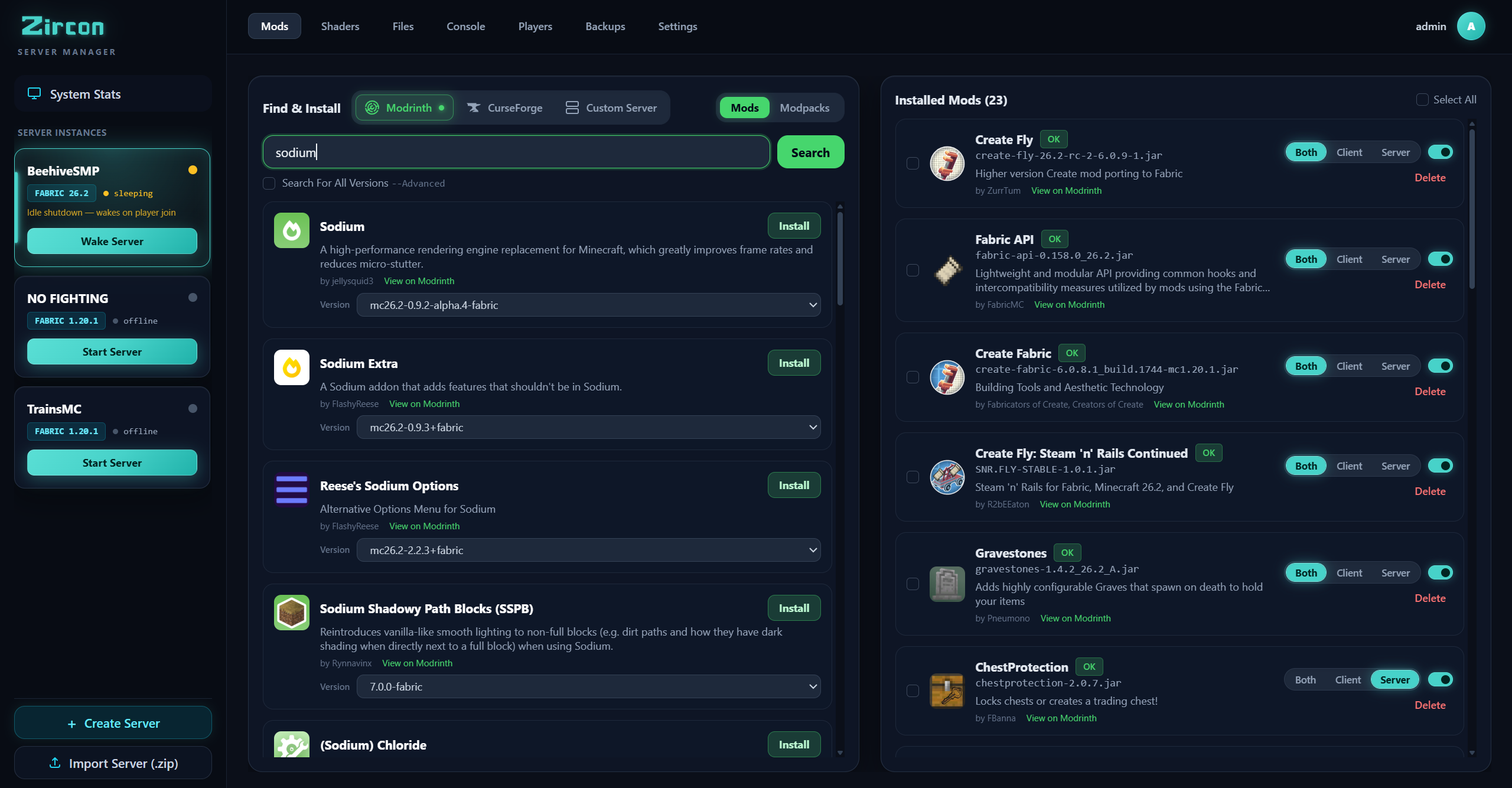 CurseForge and Modrinth Mod Browser